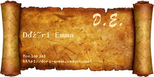 Dóri Emma névjegykártya